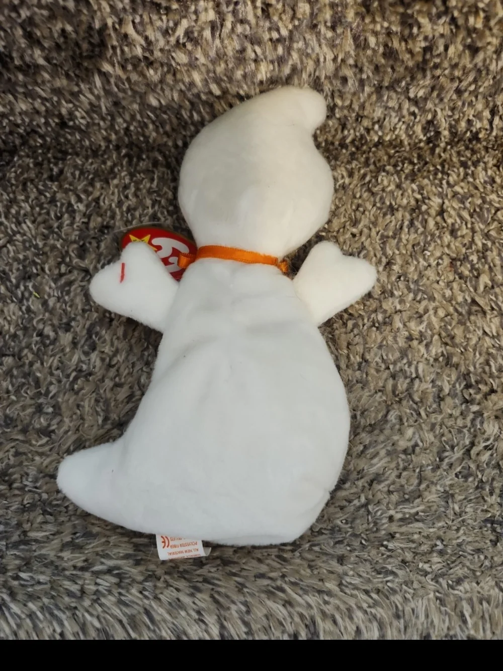 TY Beanie Baby Buddies Spooky Plush Soft White Halloween Ghost 12